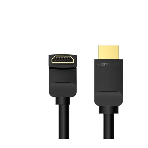 Vention HDMI�P�[�u�� 4K HDMI 2.0�P�[�u�� HDMI 90/270�x�A���O���A�_�v�^�[ Apple TV PS4�X�v���b�^�[ �r�f�I�I�[�f�B�I 90�x HDMI�P�[�u��(270�x�u���b�N�A2m)
