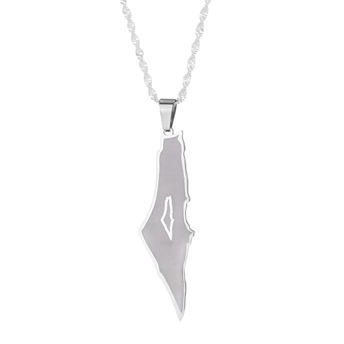 Collier Palestine en argent 925 et or pour homme et femme