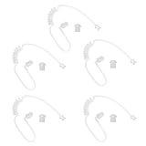 5-Pack Replacement Acoustic Coil Tubes for Walkie Talkie Earpieces - Compatible with Baofeng, Motorola, Kenwood, Retevis, Midland Two-Way Radios - Stealth Spy Game Headse