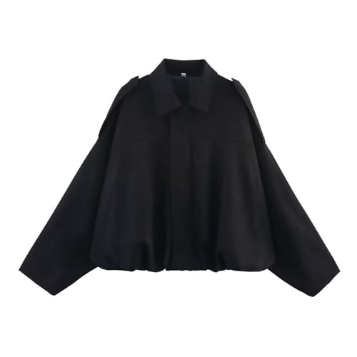 Veste bomber en daim pour femme - Décontractée - Courte - Veste en cuir élégante - Veste...