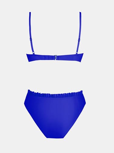 Image of CUPSHE Women Swimsuit Bikini Set High Waisted Two Piece Bathing Suit