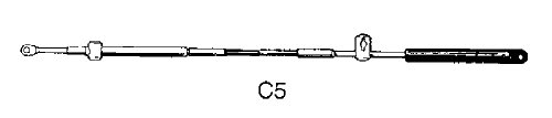 Câble de commande moteur C5 complet 3,97 m commande gaz bateau