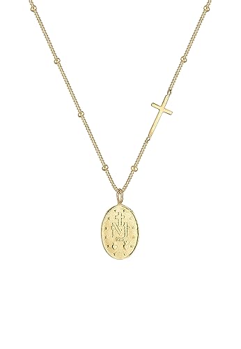 Elli Collana Da Donna Pendente Immagine E Croce Marian In Argento 925 - 3