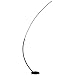 Brightech Sparq 2 - Arc LED Floor Lamp - Modern Over The Sofa Living Room Light - Warm White Arch Lighting for Bedrooms or Offices - Dimmable Minimalist Pole – Platinum Silver
