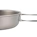 Zxpjkyu Titanium Frying Pan Cookware Portable Multipurpose Skillet Camping Pan with Folding Handle for Hiking Backpacking Kitchen, 1200ML