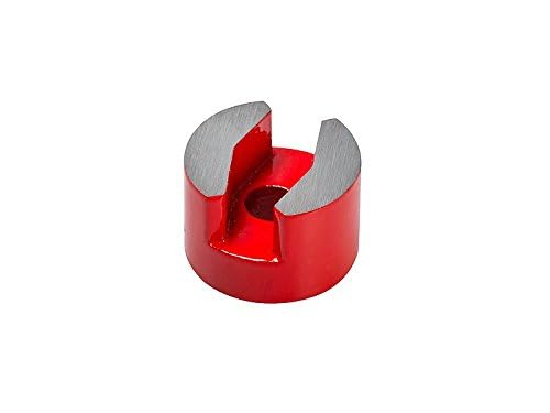 5 x Aimant à Bouton AlNiCo Rond Ø 13 mm, peint en rouge - Température maximale de fonctionnement 180°C - Force 0,7 kg - 5 pièces - Aimants industriels AlNiCo