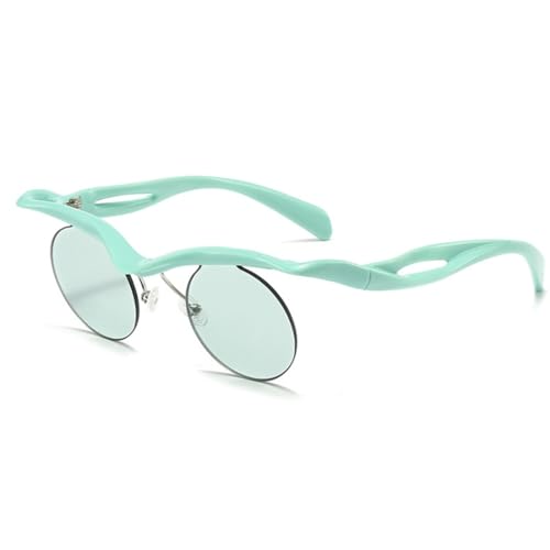 Lunettes de soleil rondes style punk pour hommes et femmes