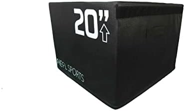 KEFL Sports Soft Foam Plyo Jump Box Black - Premium Soft Foam Stackable Plyometric Box Set - For Home, Gym, Fitness Workouts - Jump & Aerobic Stepping Exercises - 10cm/15cm/30cm/51cm/61cm/Full Set