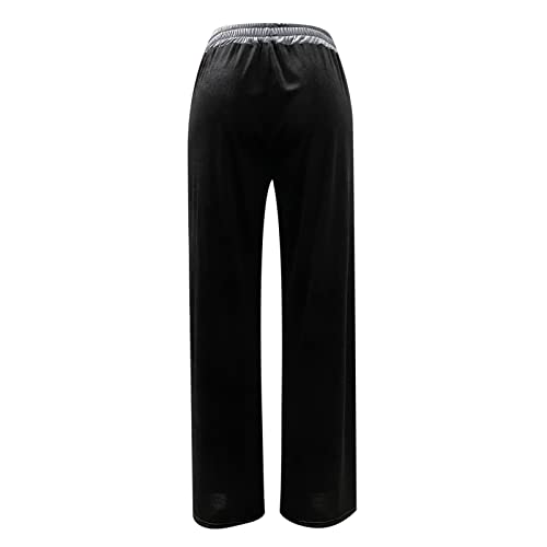 LULER Effen damestas, rechte slang, los, rekbare yogabroek, kleurcontrast, vaste broek, damesbroek, outdoor - Afbeelding 4