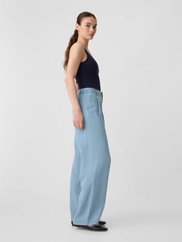 GAP Women's Easy Trouser, Indigo Chambray, 10 by GAP - Used condition - Image 4