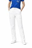 MEDIFASHION 24 - Damen Cargohose Weiss – Professionelle Arbeitshose für Pflege, Medizin & Labor. Größen 34–54 (DE/NL/SE/PL, Numerisch, 38, 40, Regular, Regular, Weiss)