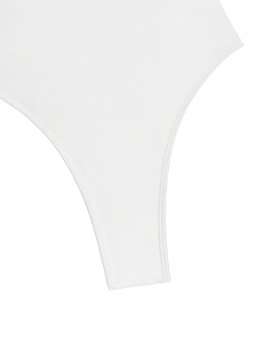 Image of Foxiny Sexy Backless Cheeky High Cut Leg Thong V Neck One Piece Swimsuit