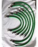 ECW&L Club Car DS 2 Gauge Battery Cable Set with Main Positive and Negative Cables (Green)