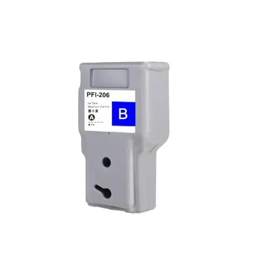 Cartouche PFI206 compatible IPF6450 encre bleue 300ml pour traceur jet d'encre
