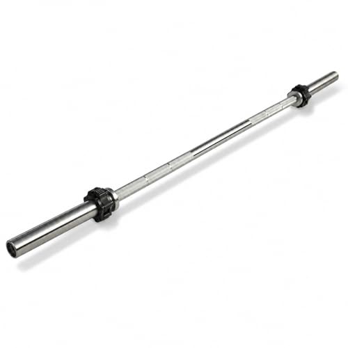 Image of LEEWAY Gym Barbell Rod 7 Feet | 28mm | Solid Steel Chrome Barbells for Plates | Gym Rod with Lock Collars | Weight Lifting Bar for Home Training | Exercise Bar at Home (7 Feet Straight)