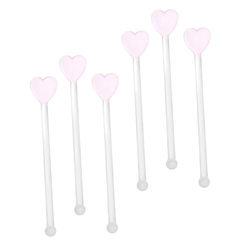 Cabilock 6Pcs Transparent Glass Mixing Sticks Ergonomic Kitchen Stirring Rods for Cocktails Fruit Juices and Creamy Foods Lightweight and Stylish Drink Mixers for Home Use