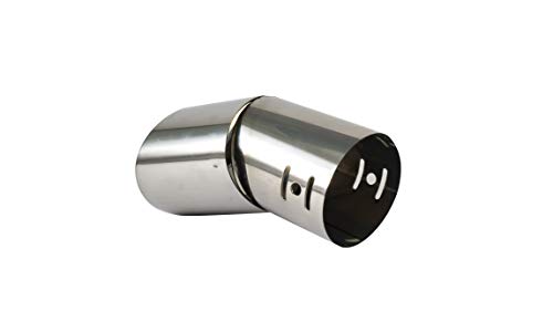 Automaze-Universal-Fit-Car-Bent-Oval-Exhaust-Tail-Muffler-Tip-Show-Pipe-63mm-Curved-Oval-Stainless-SteelModel-A1444