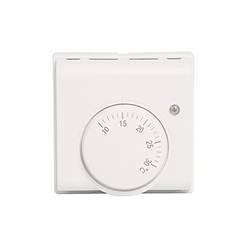 Termostato mecánico de 220 V, regulador de temperatura para aire acondicionado y calefacción por suelo radiante, superficie con interruptor de encendido/apagado