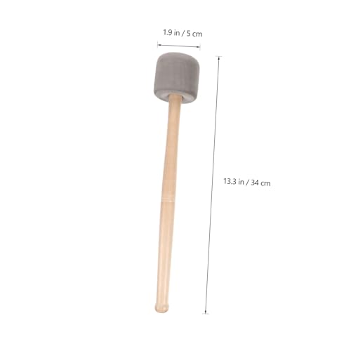 YARNOW 2 piezas de baquetas para bombo con mango de madera y agarre cómodo, para percusión, principiantes e intermedios, mazo duradero para banda marcial y práctica miniatura 2