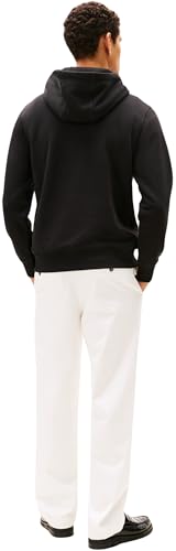 Tommy Hilfiger Felpa con Cappuccio da Uomo Brand Love Big Hilfiger MW0MW41427, Nero, M, Nero (Nero), M - Immagine 1