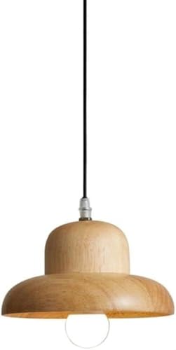 Suspension japonaise en bois E27 luminaire minimaliste pour chambre zen