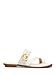 Michael Kors Women's Vera Flat Thong Sandal, Vanilla, 8.5
