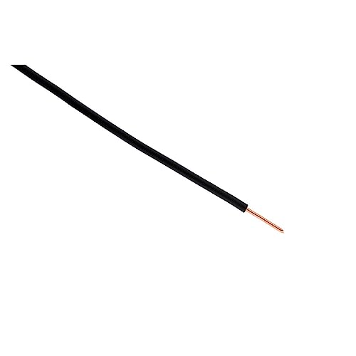Zenitech - Cable de Alimentación Eléctrica H07V-U - 1,5 mm² - 5 m - Negro - Conductor Monohilo en PVC - Uso Interior - Conexiones Residenciales y Pequeño Terciario - Soporta Hasta 700V