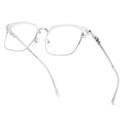 Chicid Classic Black Thick Square Frame Clear Lens Glasses for Women Men Non Prescription Eyeglasses