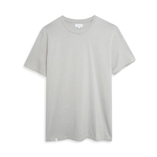 Mens Everyday Crew Tee T-Shirt | Short Sleeve Crewneck | 30% Hemp 70% Organic Cotton Sustainable Clothing - Lunar Grey XL