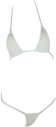 LinvMe Women's Extreme Sexy Hot Silk Micro Bikinis Set Mini Thong...