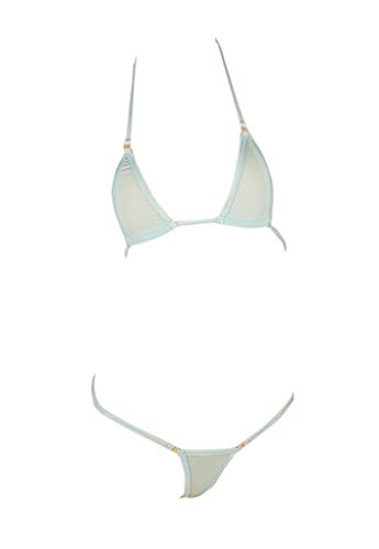 LinvMe Women's Extreme Sexy Hot Silk Micro Bikinis Set Mini Thong...