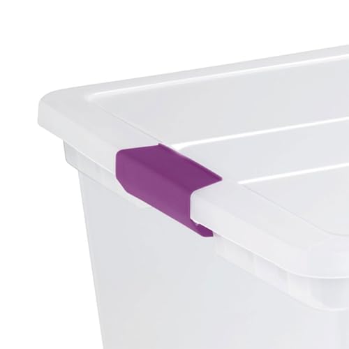 Image of Sterilite 16-Pack 110 Quart ClearView Latch Box, Stackable Organizer Bins with Latching Lids - Clear Plastic Organization Containers for Closet, Bedroom, Shelving Units and Everyday Home Storage