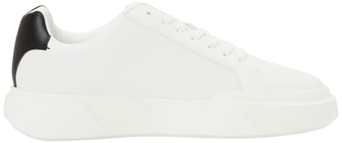 Calvin Klein Baskets Cupsole Femme Chunky Laceup en Cuir, Blanc (Bright White/Black), 41