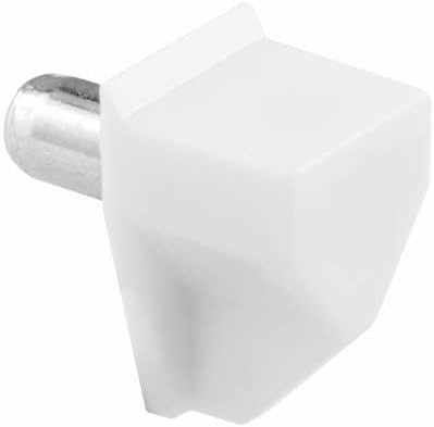 Prime Line U10161 5mm 15 Lb Capacity White Plastic Shelf Support Peg 8 Pack