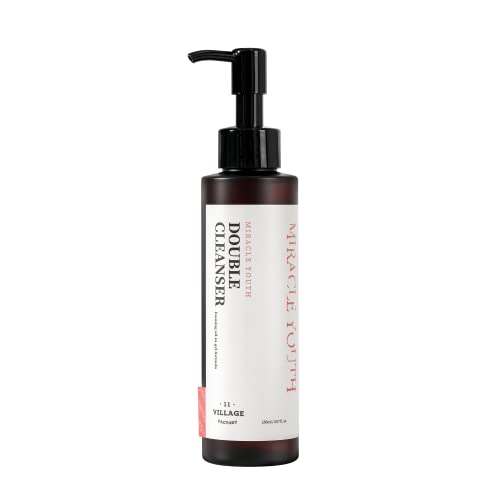 VILLAGE11FACTORY Miracle Youth Double Cleanser Oil to Foam Gentle Formula for Daily Use 88% Natural Ingredient 10 types of plant oils Korean Skincare(5.07 fl.oz./150ml)