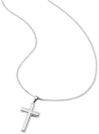 THINGS REMEMBERED Engraved Two Tone Stainless Cross Necklace (Free Customization)