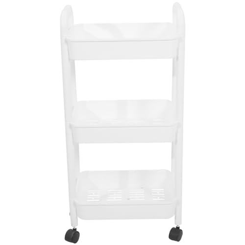 QUMIIRITY 多機能収納カート キャスター付き段ワゴンラック 軽量で頑丈 キッチン バスルーム オフィス向け移動式収納棚