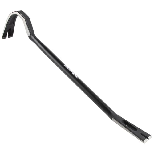 Klein Tools 66095 24-Inch Gooseneck Wrecking Bar and Nail Puller, Heavy Duty Forged Carbon Steel, Pry Bar for Demolition