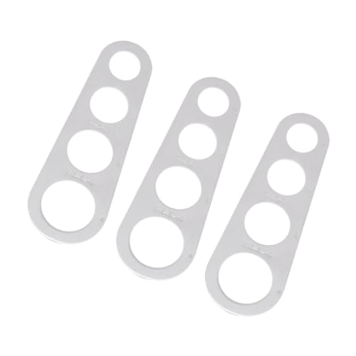 DECORNIJIA 3 pezzi Strumento Misurazione Spaghetti in Acciaio Buchi per Porzioni da Resistente Ruggine Compatto e Facile da Usare per Cucina Professionale e Domestica