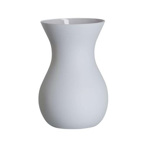 Ritzenhoff & Breker Annalena Vase, 18 cm, Moderne Tischvase mit softem Matt-Finish, Bauchige Dekovase zur Dekoration, Glas, Grau Ritzenhoff & Breker Annalena Vase, 18 cm, Moderne Tischvase mit softem Matt-Finish, Bauchige Dekovase zur Dekoration, Glas, Grau