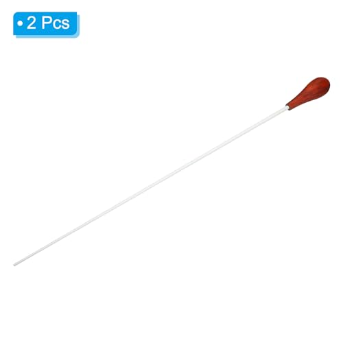 PATIKIL 38cm/15Inch Music Conductor Baton,2Pcs Orchestra Baton Wood Handle for Singing Leader Music Director Dark Red - Image 3