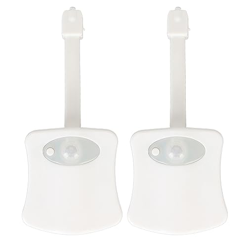 Belupai 2 Luci Notturne per WC, 16 Luci Notturne a LED Che Cambiano Colore, Alimentate a Batteria Ailun Motion LED Toilet Light Accessorio da Bagno Divertente e Divertente per Imbottiture di Calze di