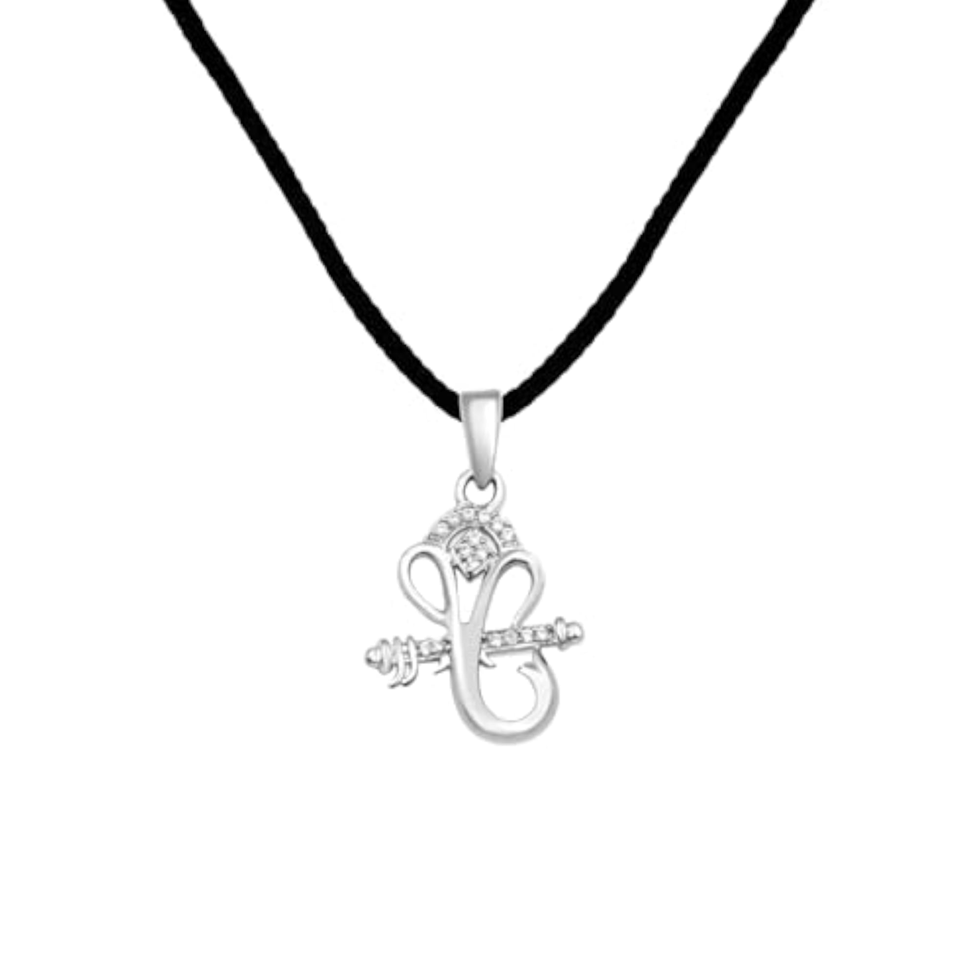 925 Hallmark Silver Flute Ganesha Pendant, Gift for Special Occasions