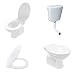 Produktbild Toilette Abfluss Boden Stand-WC + Aufputzspülkasten + SoftClose Deckel