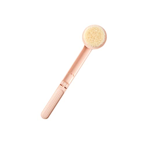 TOVINANNA 1 Pc cepillo de masaje corporal cepillo de ducha cepillo de fregar cepillo para fregar con mango cepillo corporal de cepillado seco recargable cepillo de baño de mango largo rosa