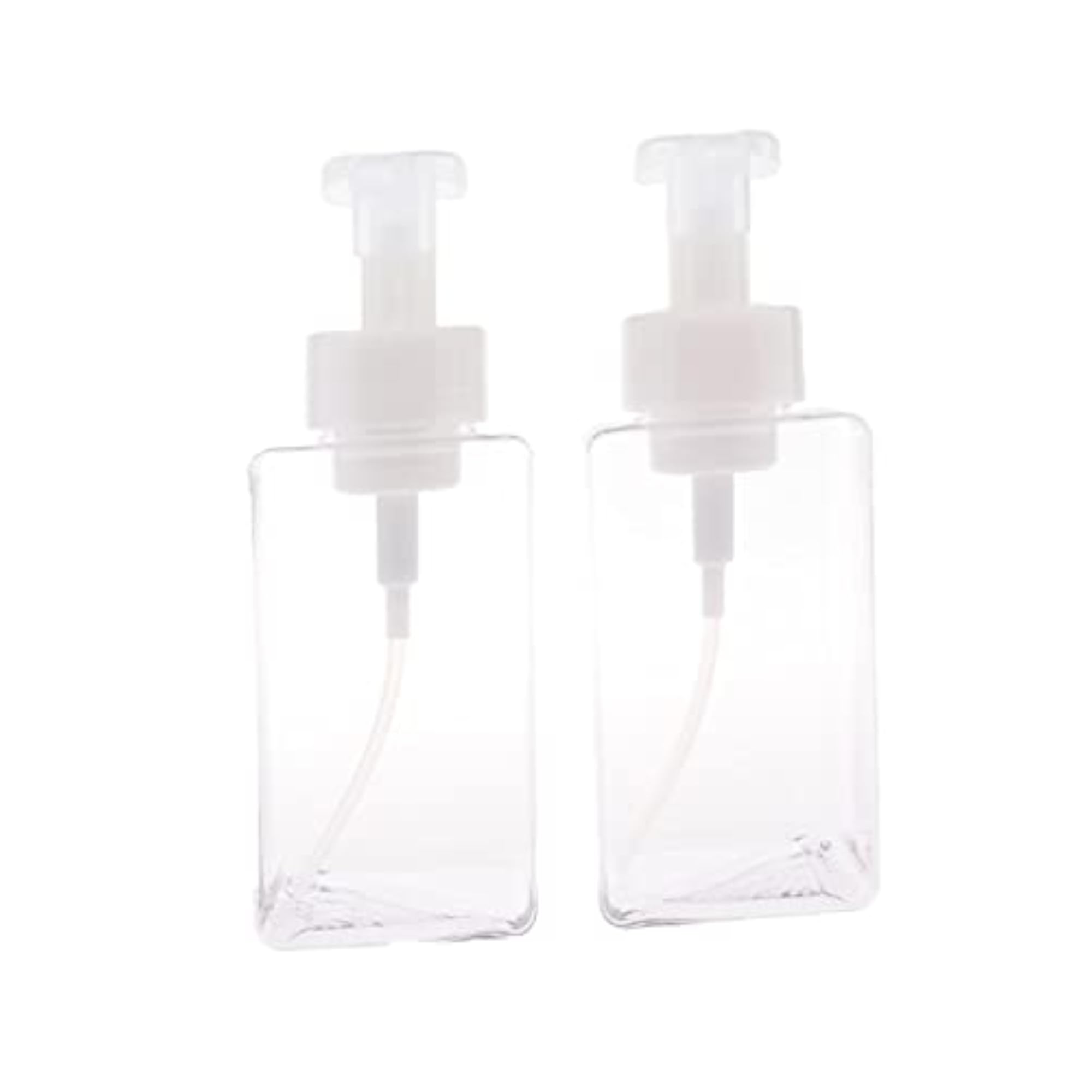 Empty PVC Square Pump Bottle Jar Dispenser for Liquid Lotion