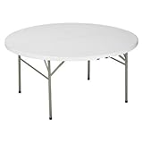 Générique Table Pliante Ronde avec poignée L 154 x H 74 Blanche