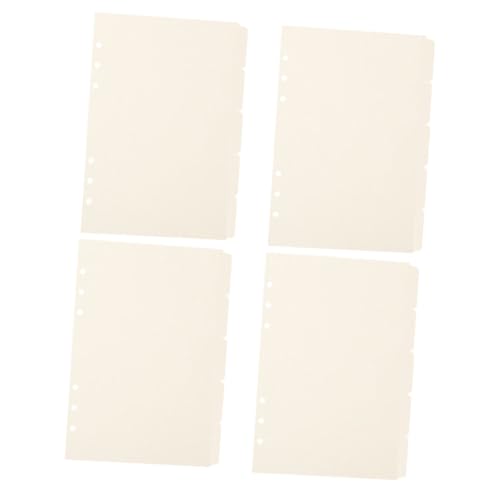 Beaupretty 20個 索引タグ付き仕切り紙 バインダー対応 高耐久紙素材で類整理に 学習や仕事効率化向け ノートや手帳用類ラベル付きインデック