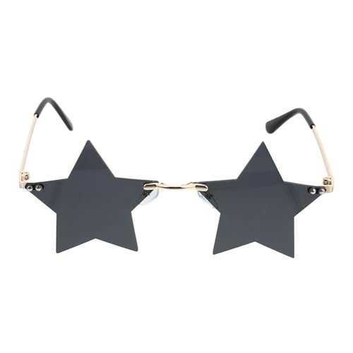 Image of FUNNETOYU 1 Pair Star Shaped Eyeglasses Costume Accessory for Men and Women, Metal and PC Material, Comfortable Design for Street Shot and Driving
