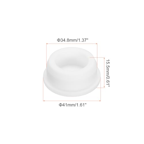 Image of MECCANIXITY High Temp Silicone Plug Mount Dia 34.8mm /1.37 Inch T Shaped Rubber Stopper Hole Plugs for Powder Coating Plating Waterproof Sealing Plugs White Pack of 1